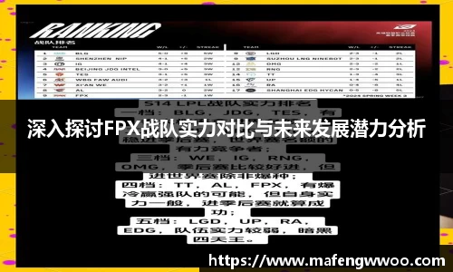 深入探讨FPX战队实力对比与未来发展潜力分析